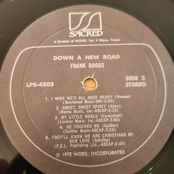 FRANK BOGGS Down A New Road LP 1973 Sacred LPS-4505 Signed Folk Gospel LP2 - Picture 9 of 13